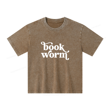 Pagewings Book Worm Unisex Kids Washed T-shirt