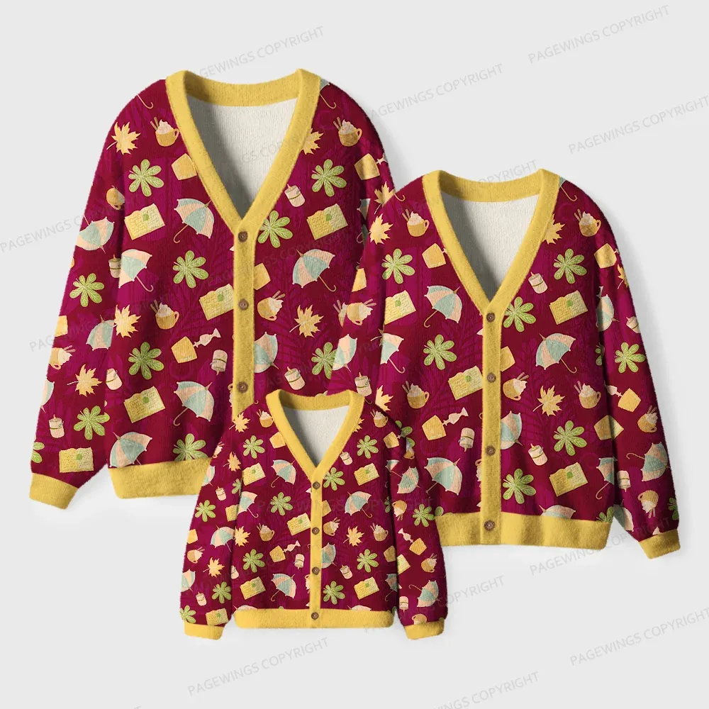 Pagewings Cozy Reading Unisex Ugly Cardigan Sweaters