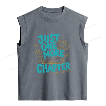 Pagewing Just One More Chapter Women's Washed Tank Top