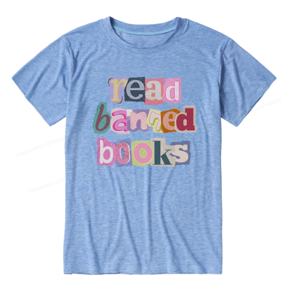 Pagewings Read Banned Books Unisex Heather T-Shirt