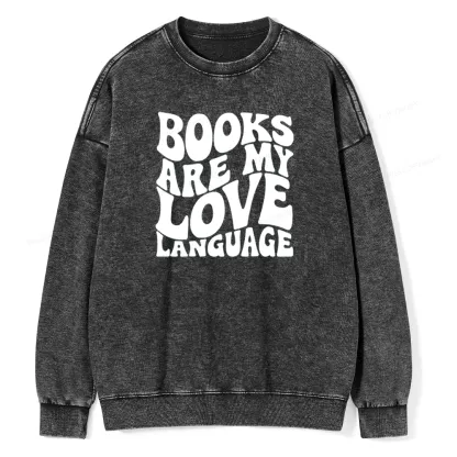 Pagewings books are my love language Unisex Washed Sweatshirt