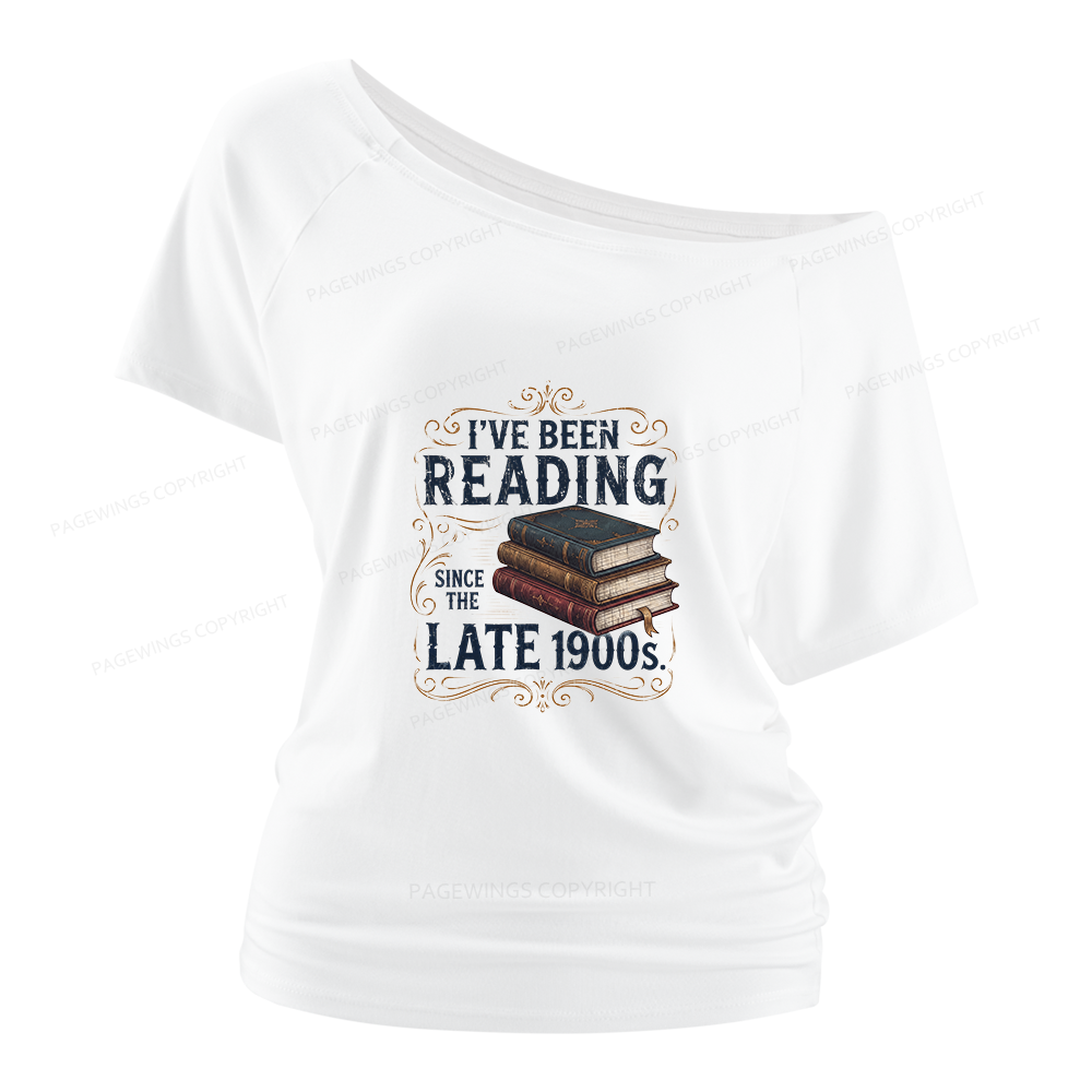 Pagewings Vintage Reading Since Late 1900s Women Off Shoulder T-shirts