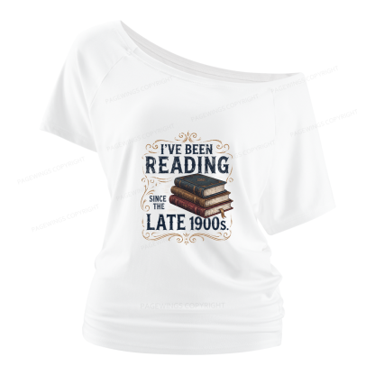 Pagewings Vintage Reading Since Late 1900s Women Off Shoulder T-shirts