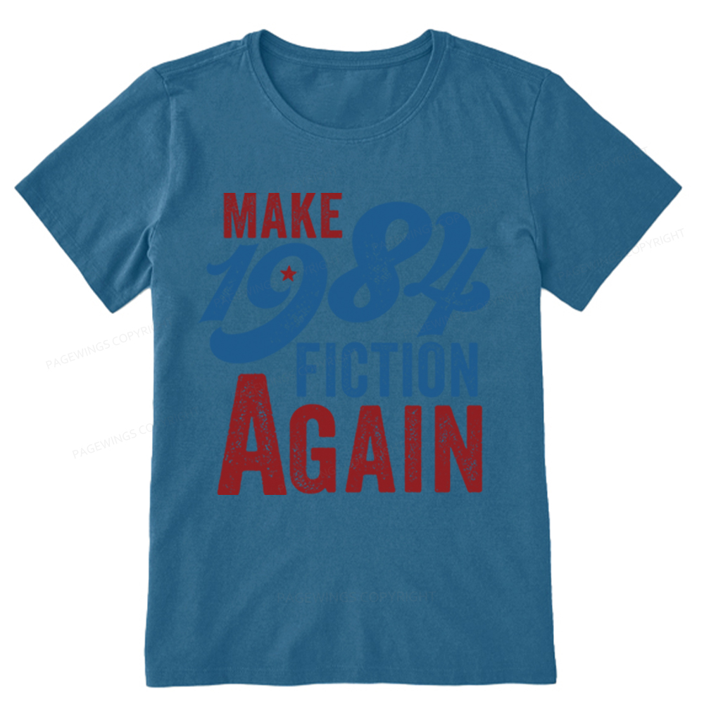 Pagewing Make 1984 Fiction Again Solid and Distressed Unisex Classic T-shirt