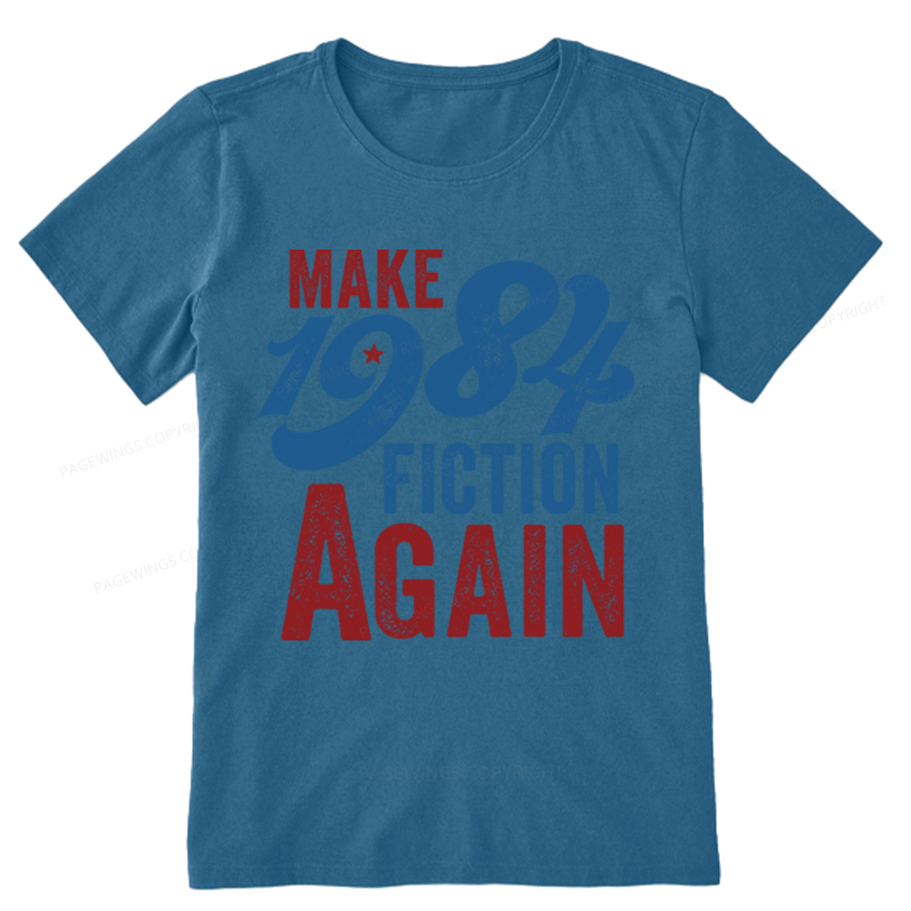 Pagewing Make 1984 Fiction Again Solid and Distressed Unisex Classic T-shirt