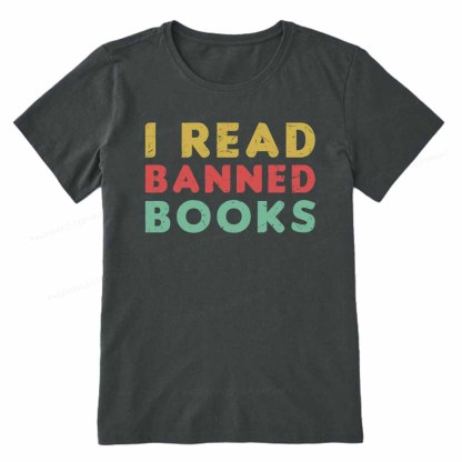 Pagewings Vintage I Read Banned Books Geek Readers T-Shirt Unisex Classic T-shirt