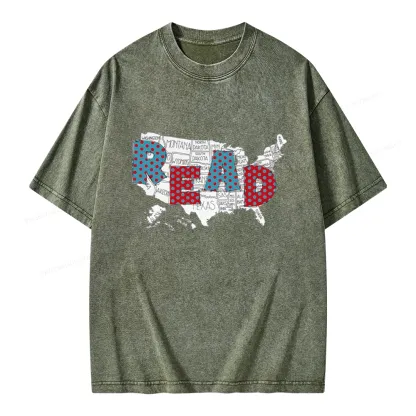 Pagewings Let's Read Together Unisex Washed T-shirt