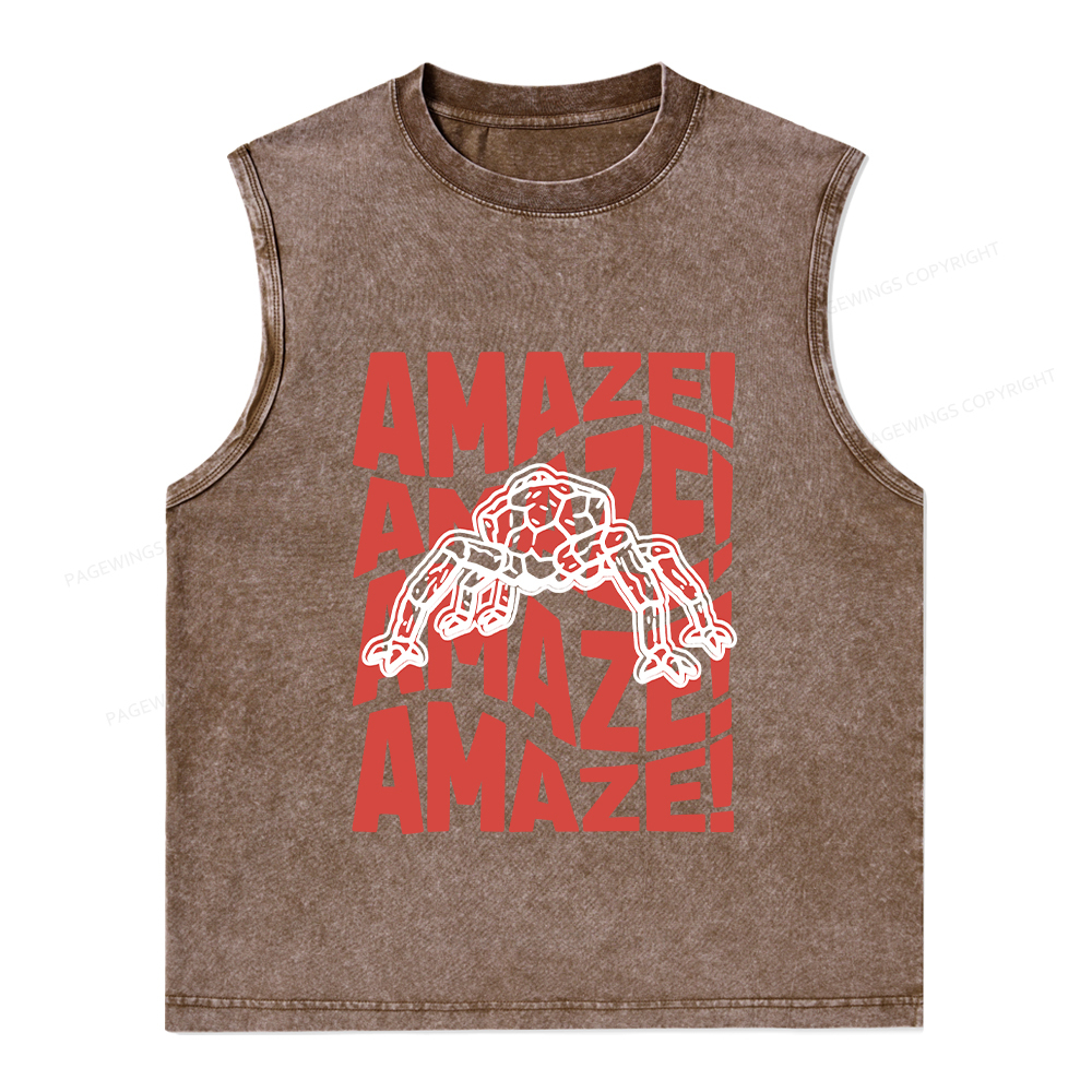Pagewings Amaze Space Unisex Washed Tank Top