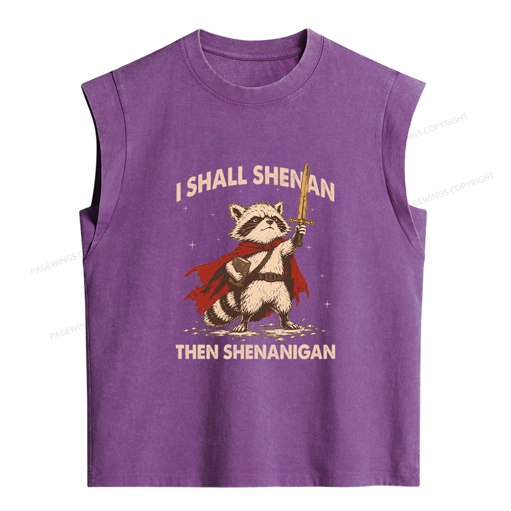 Pagewings I Shall Shenan Then Shenanigan Women's Washed Tank Top