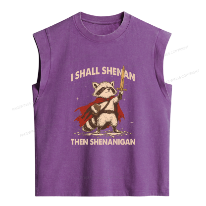 Pagewings I Shall Shenan Then Shenanigan Women's Washed Tank Top