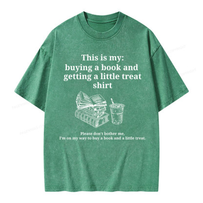 Pagewings Buying a book and getting a little treat Unisex Washed T-shirt