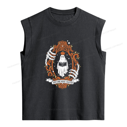 Pagewings Halloween Ghost Reader Women's Washed Tank Top