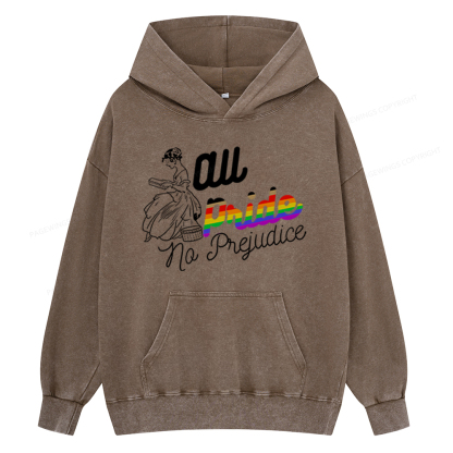 Pagewing All Pride No Prejudice Unisex Washed Hoodie