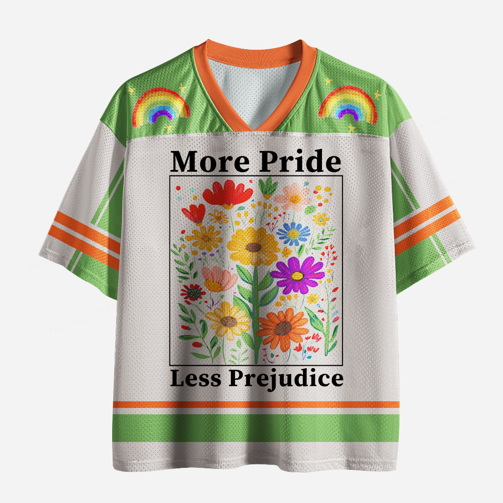 Pagewings More Pride Less Prejudice Unisex Mesh Jersey