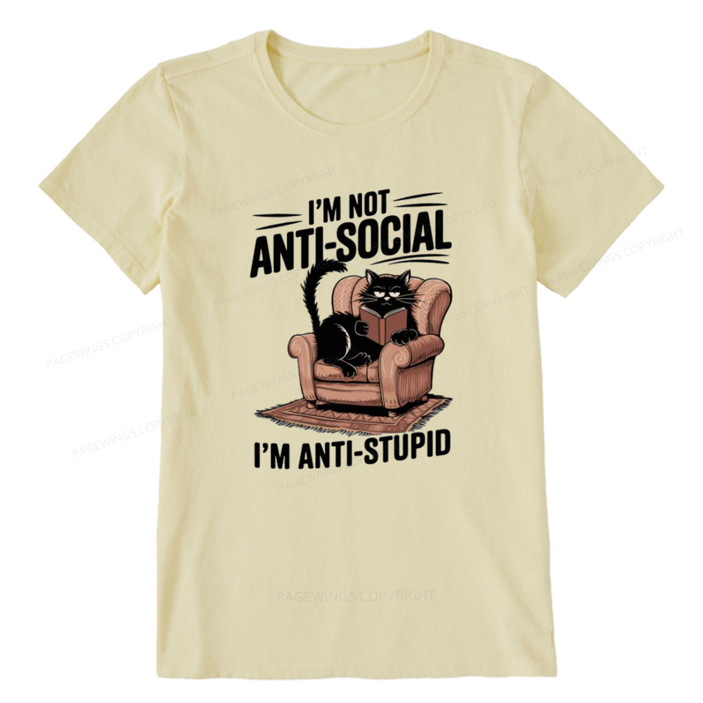 Pagewings Anti-Stupid Cat Unisex Classic T-shirt