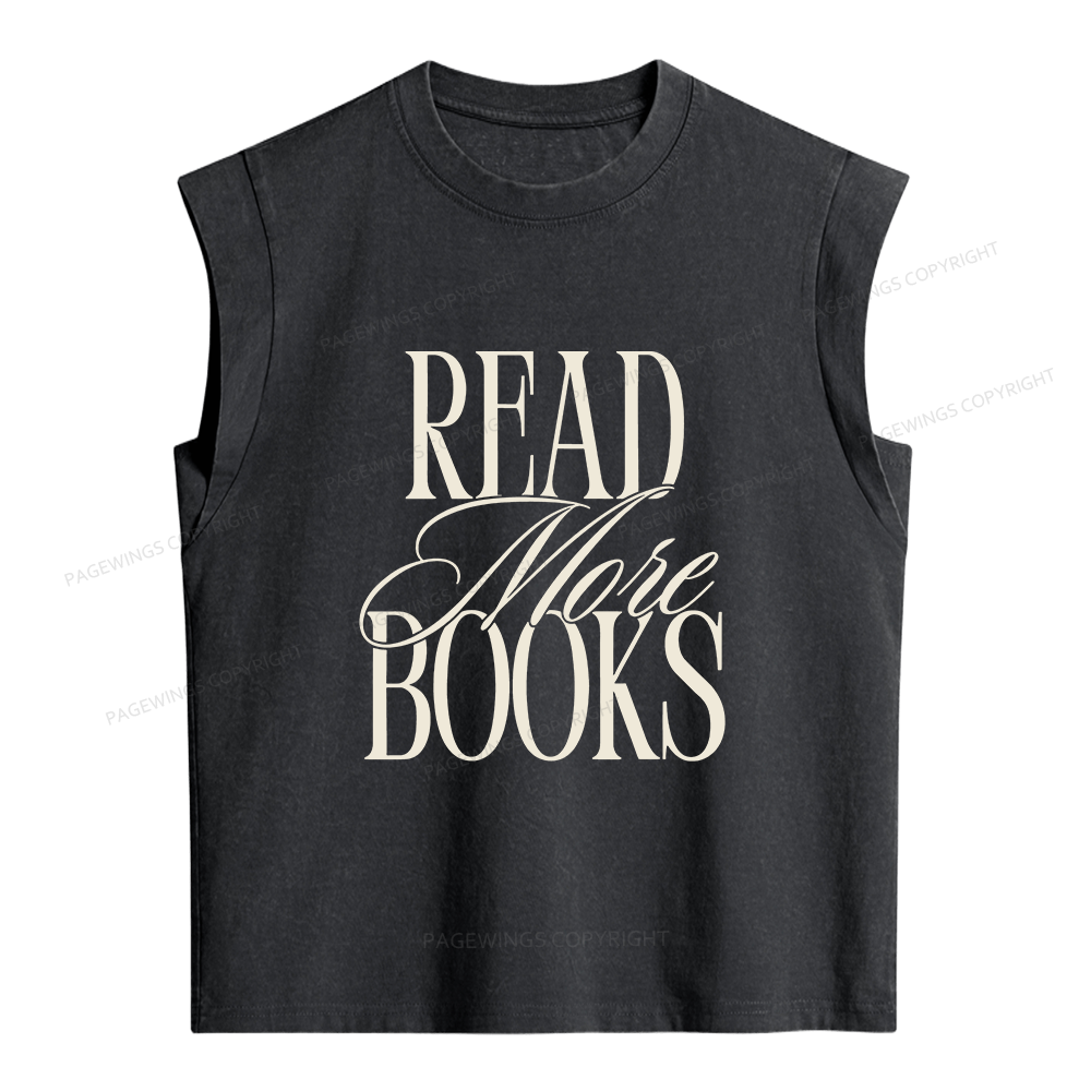 Pagewing Read More Books Women's Washed Tank Top