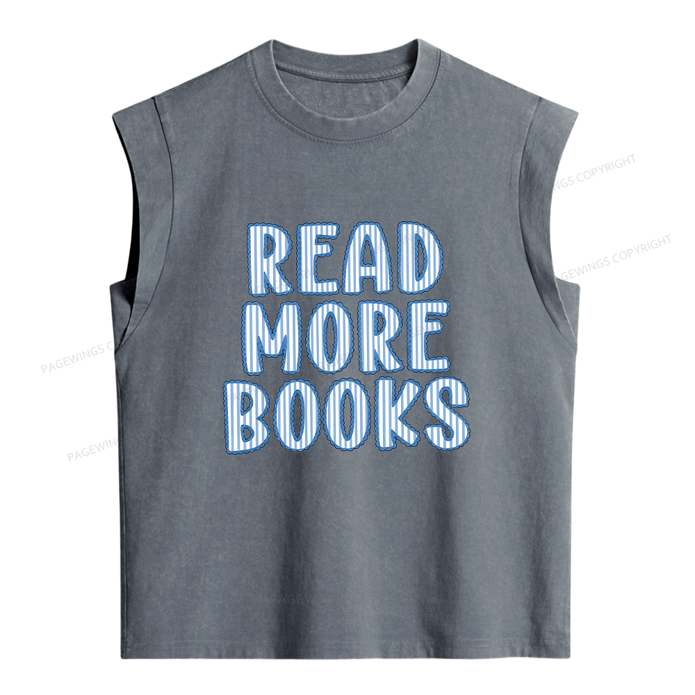Pagewings Read More Books Women's Washed Tank Top