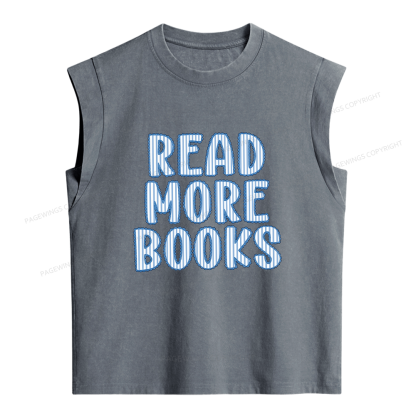 Pagewings Read More Books Women's Washed Tank Top