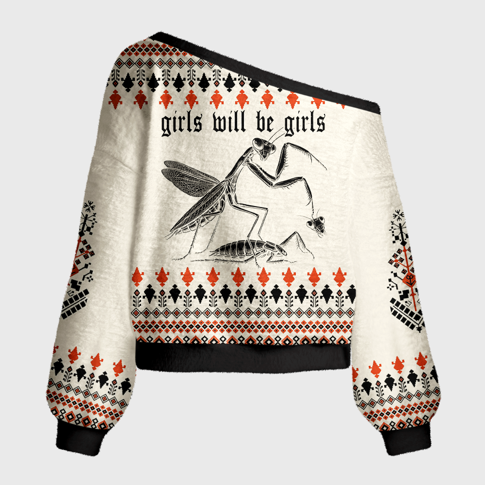 Pagewings The Matriarchy Would Never Off Shoulder Ugly Knit Sweater