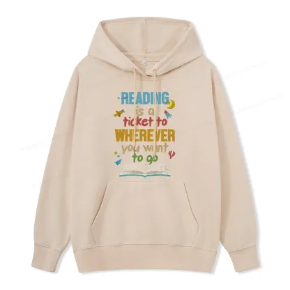 Pagewings Reading Is A Ticket Unisex Classic Hoodie