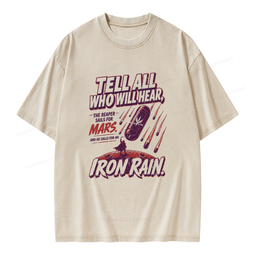 Pagewings Sci Fi Bookish Unisex Washed T-shirt