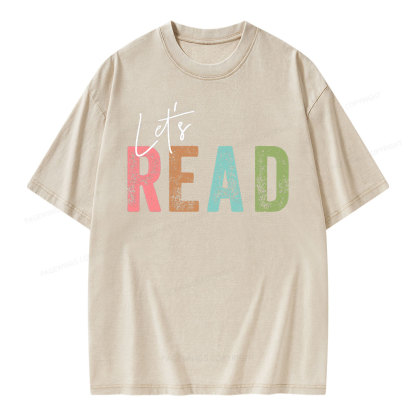 Pagewings Let's Read Unisex Washed T-shirt