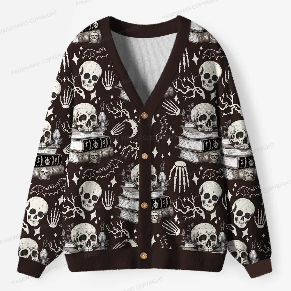 Pagewings Read Banned Books Gain Forbidden Knowledge Unisex Ugly Cardigan Sweaters