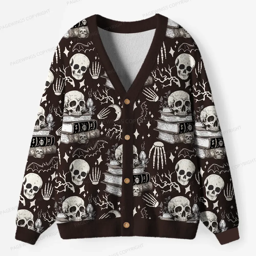 Pagewings Read Banned Books Gain Forbidden Knowledge Unisex Ugly Cardigan Sweaters