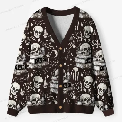 Pagewings Read Banned Books Gain Forbidden Knowledge Unisex Ugly Cardigan Sweaters