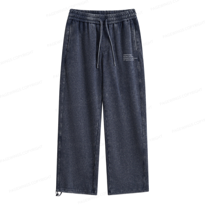 Pagewings Read Books Drink Coffee Dismantle Unisex Washed Sweatpants