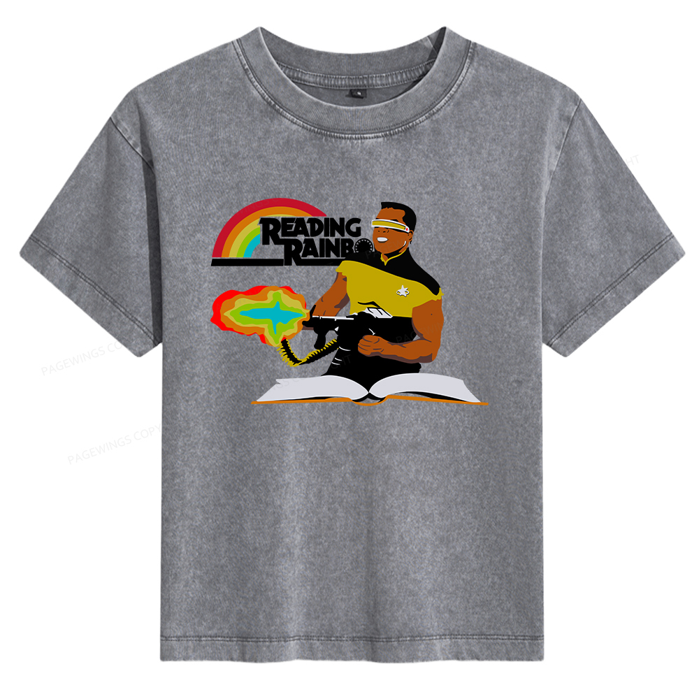 Pagewings Reading Rambo Women's Washed T-shirt