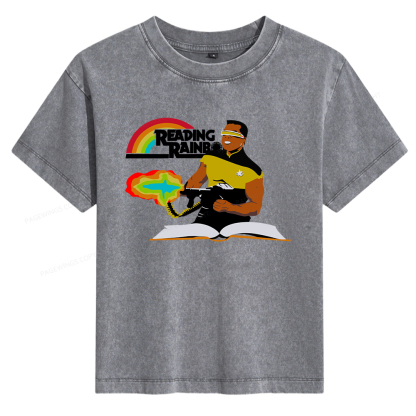 Pagewings Reading Rambo Women's Washed T-shirt