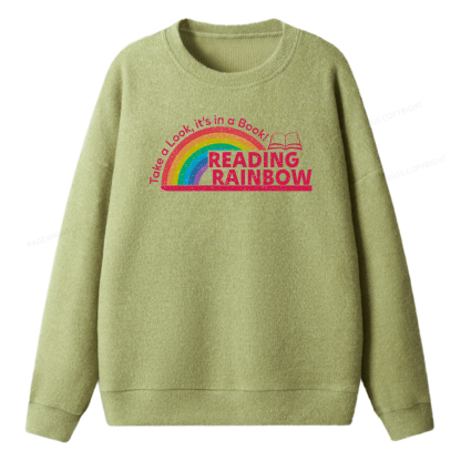 Pagewings Reading Rainbow Unisex Knit Sweatshirt