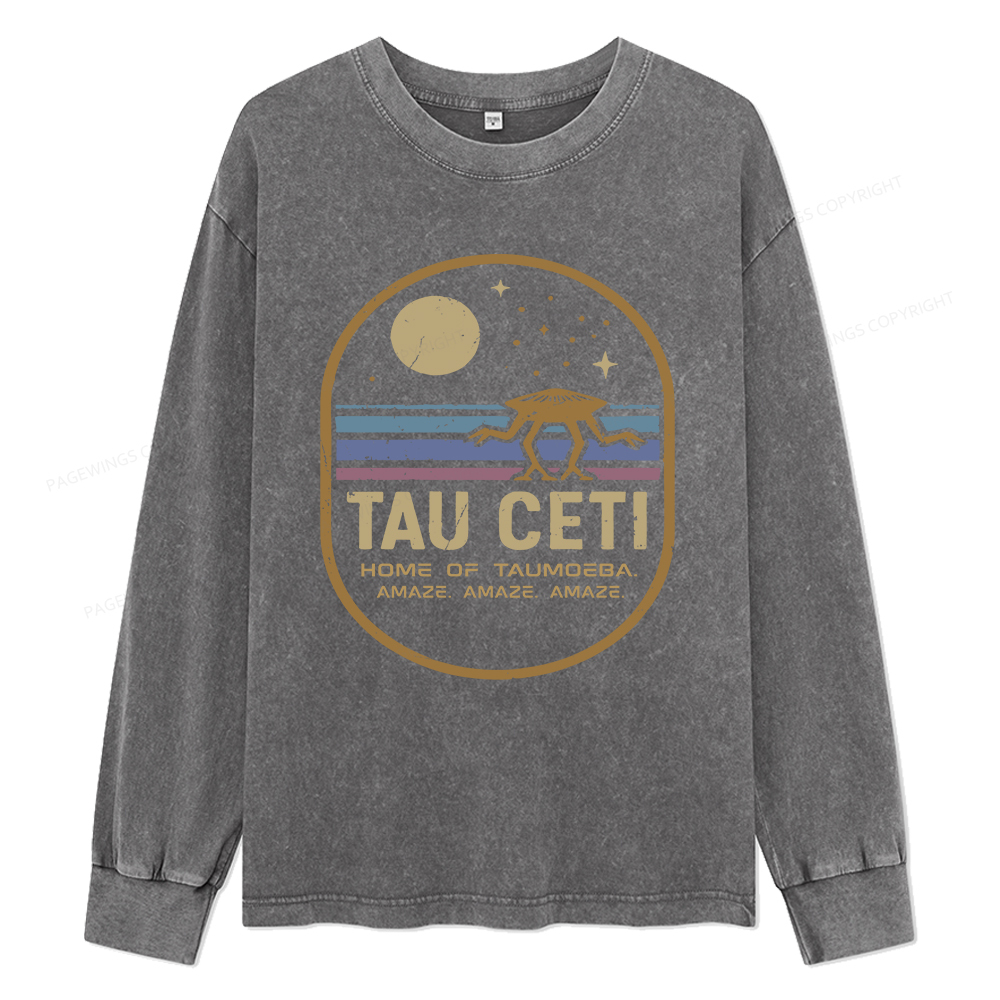 Pagewings Amaze Unisex Washed Long Sleeve T-shirt