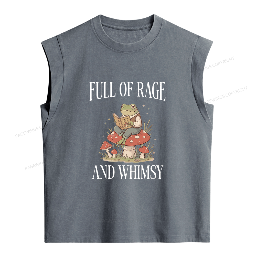 Pagewing Full of Rage and Whimsy Women's Washed Tank Top