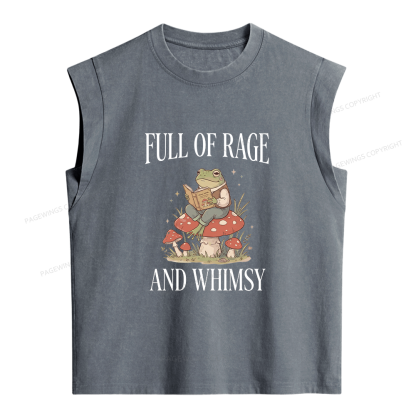 Pagewing Full of Rage and Whimsy Women's Washed Tank Top