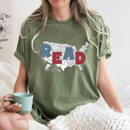 Pagewings Let's Read Together Unisex Washed T-shirt