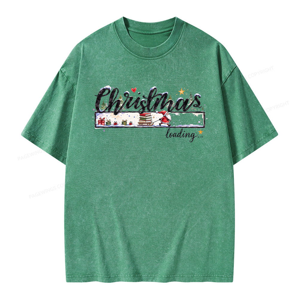 Pagewings Christmas Countdown Unisex Washed T-shirt