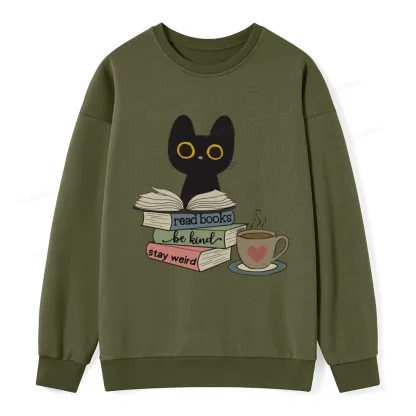 Pagewings Read Books Be Kind Stay Weird Unisex Classic Sweatshirt