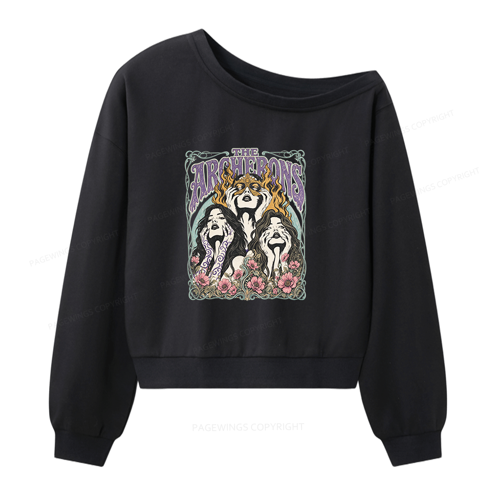 Pagewings Fantasy Book Lover Women Off Shoulder Sweatshirt