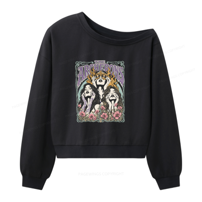 Pagewings Fantasy Book Lover Women Off Shoulder Sweatshirt