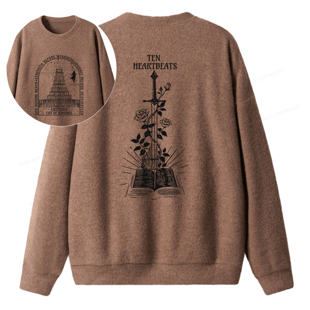 Pagewings Life Before Death Strength Before Weakness Unisex Knit Sweatshirt