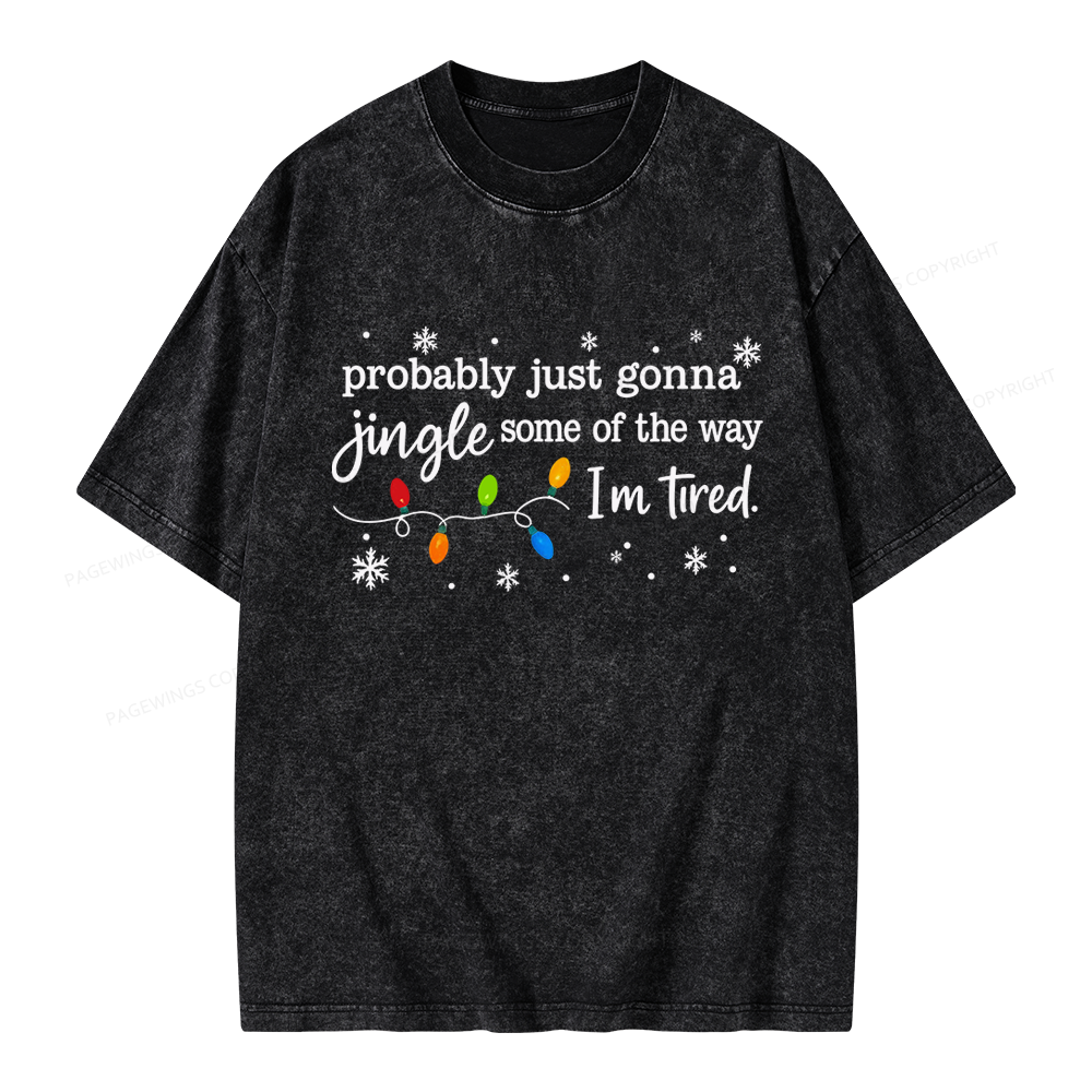 Pagewings Christmas Jingle Song Unisex Washed T-shirt