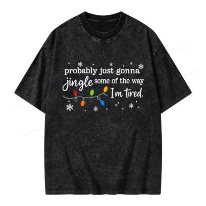 Pagewings Christmas Jingle Song Unisex Washed T-shirt