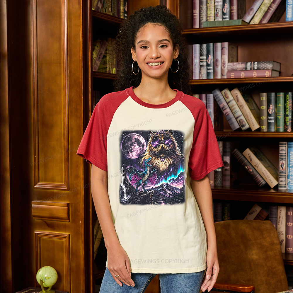 Pagewings Sci Fi Books Lover Raglan T-shirt