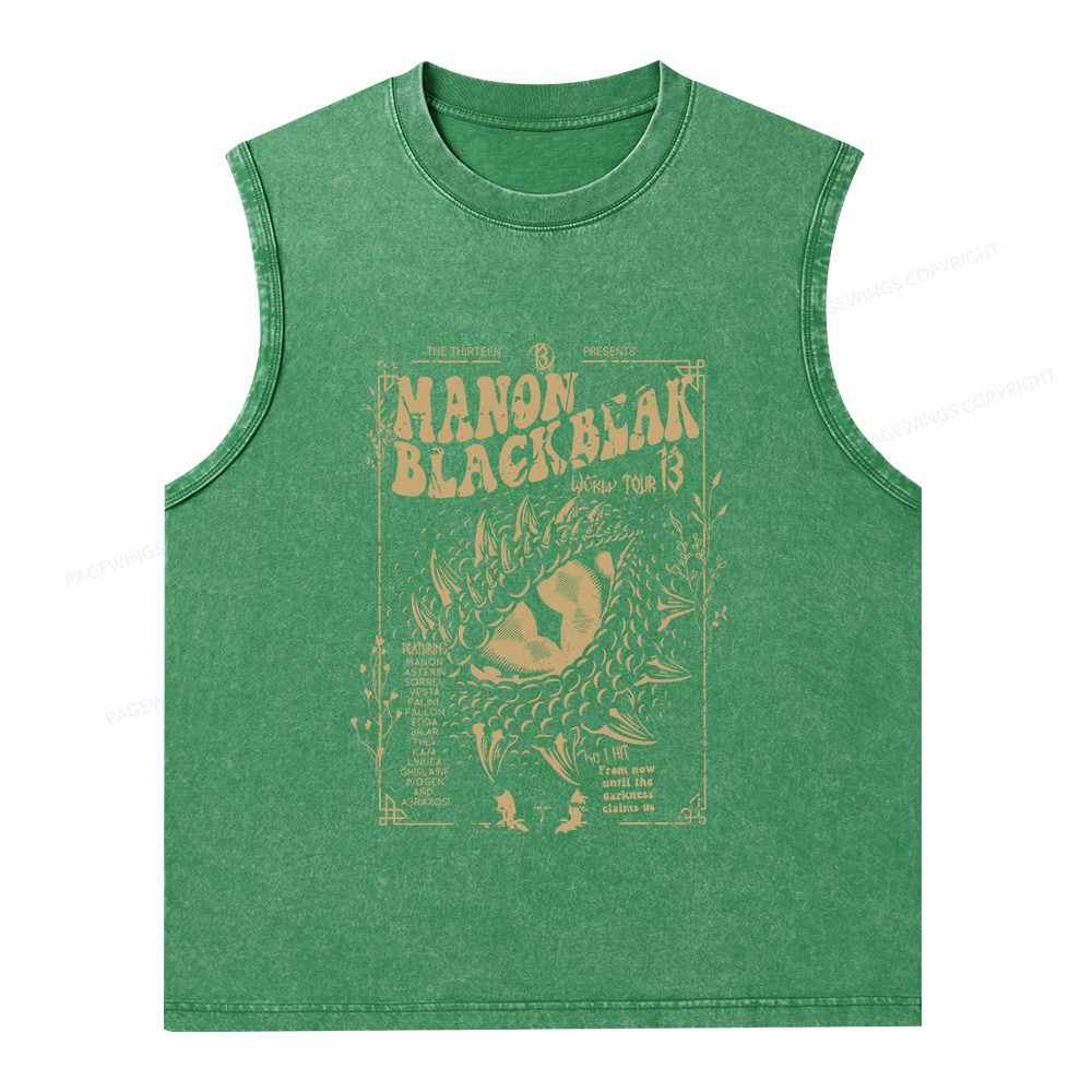 Pagewings ACOTAR Crescent City Rhysand Unisex Washed Tank Top