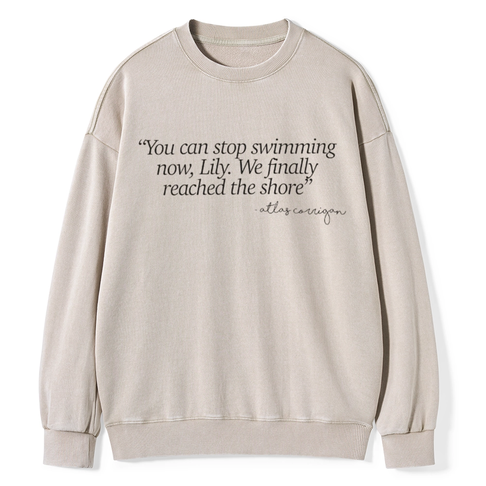 Pagewings It Ends With Us Unisex Washed Sweatshirt