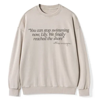 Pagewings It Ends With Us Unisex Washed Sweatshirt