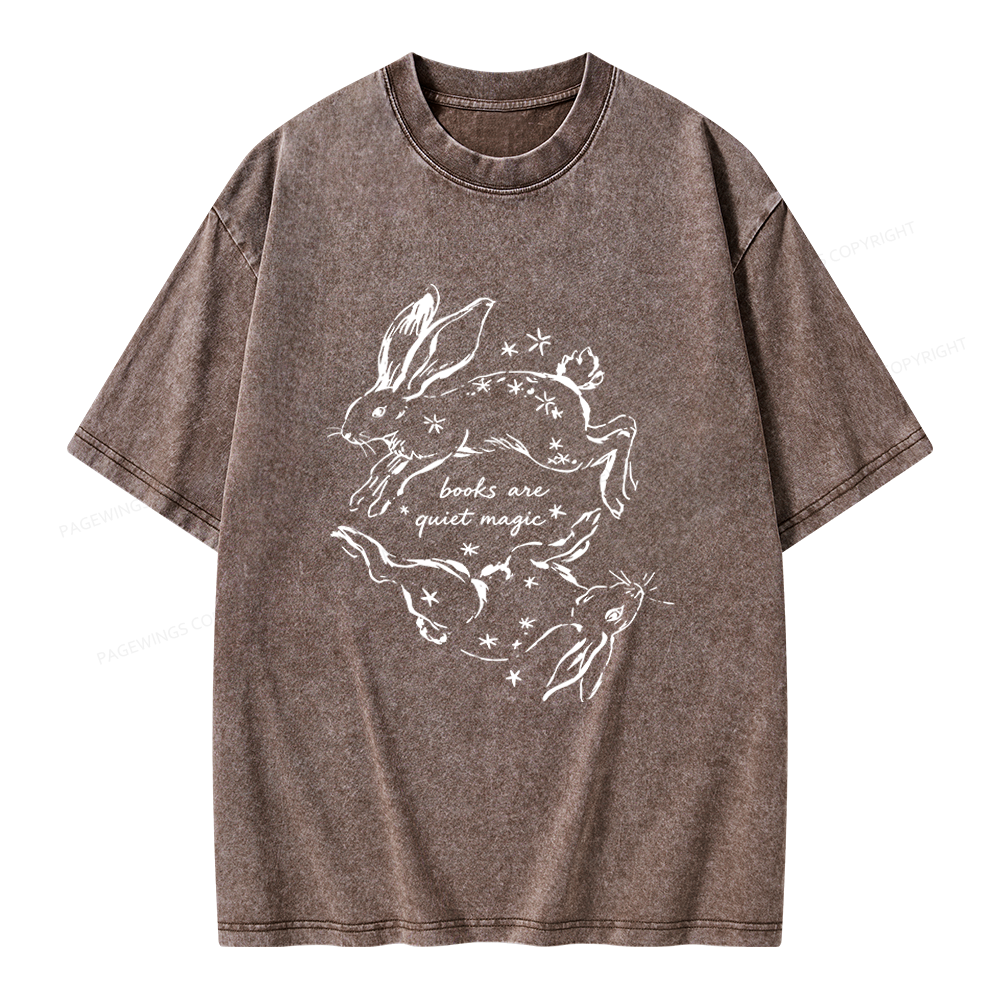Pagewings Books Are Quiet Magic Unisex Washed T-shirt
