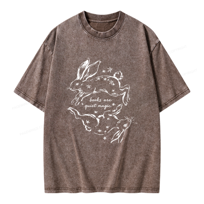 Pagewings Books Are Quiet Magic Unisex Washed T-shirt